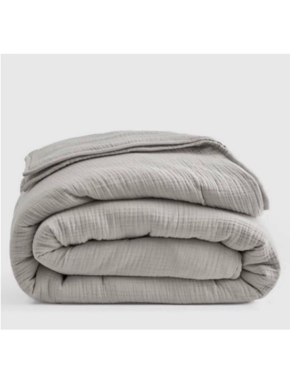 QUINCE Organic Cotton Gauze Dream Quilt King/Cal King Fog Grey 0906